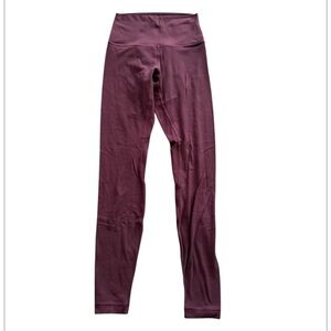 Lululemon Athletica Burgundy Full Length Leggings